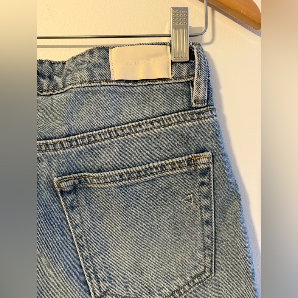 Hidden Lace Up Denim Straight Leg Jeans Size 26 - Picture 7 of 16